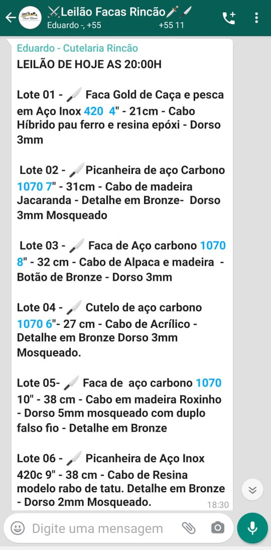 ANÚNCIO DO LEILÃO